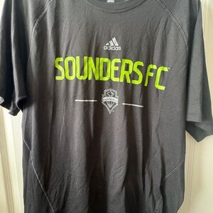 Seattle Sounders FC Black Tee with Green Accents Adidas Medium